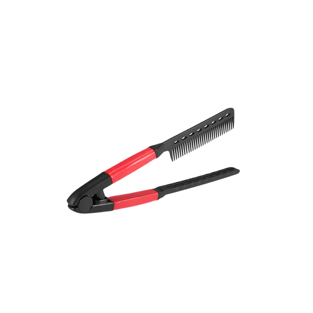 2 PCS Beauty Hair Comb Hair Straightening Comb Brush V Shape Folding Salon Hairdress Styling Tool Dress Up