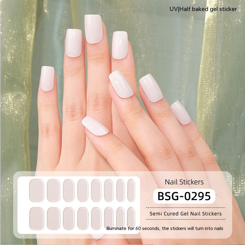 Women's Fashion Simple Semi-curing Gel Nail Sticker