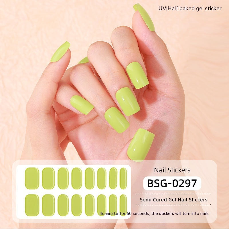 Women's Fashion Simple Semi-curing Gel Nail Sticker