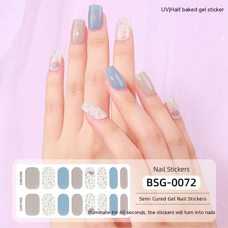 Women's Fashion Simple Semi-curing Gel Nail Sticker