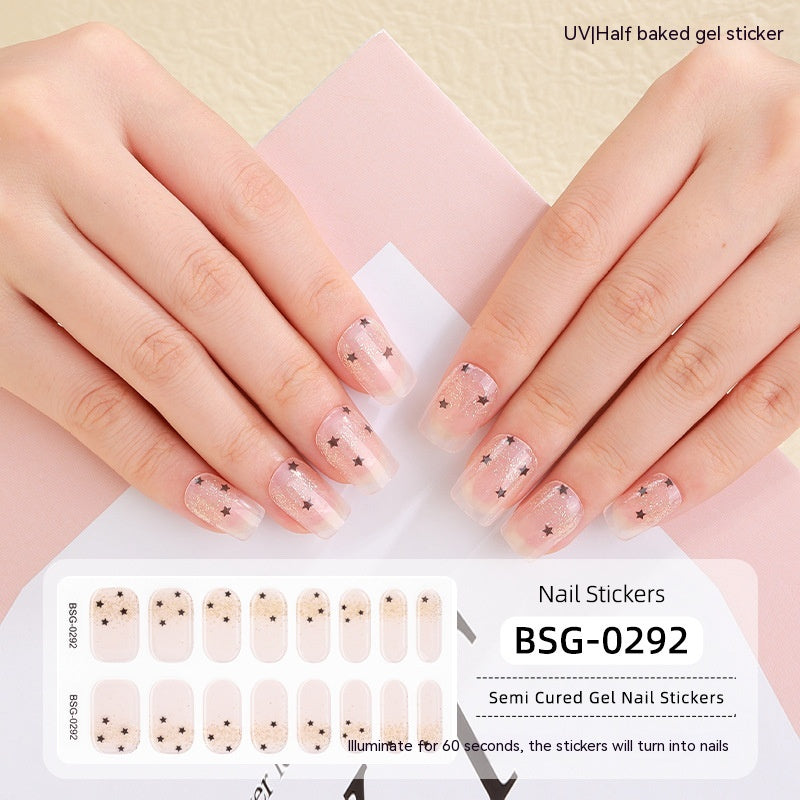 Women's Fashion Simple Semi-curing Gel Nail Sticker