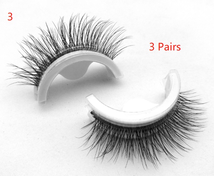 Repeatable Glue Free Self-adhesive False Eyelashes Natural Style