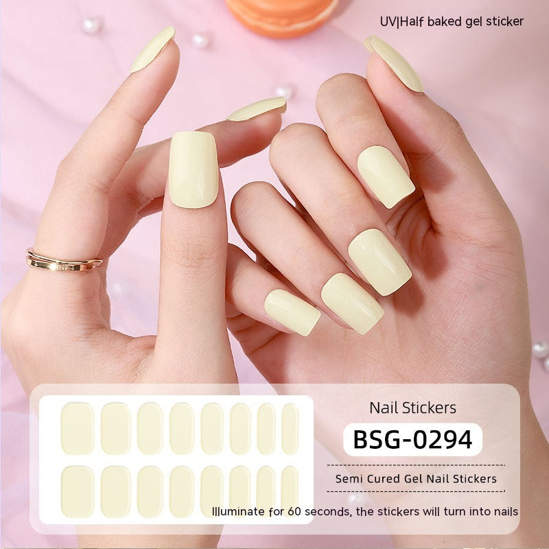 Women's Fashion Simple Semi-curing Gel Nail Sticker