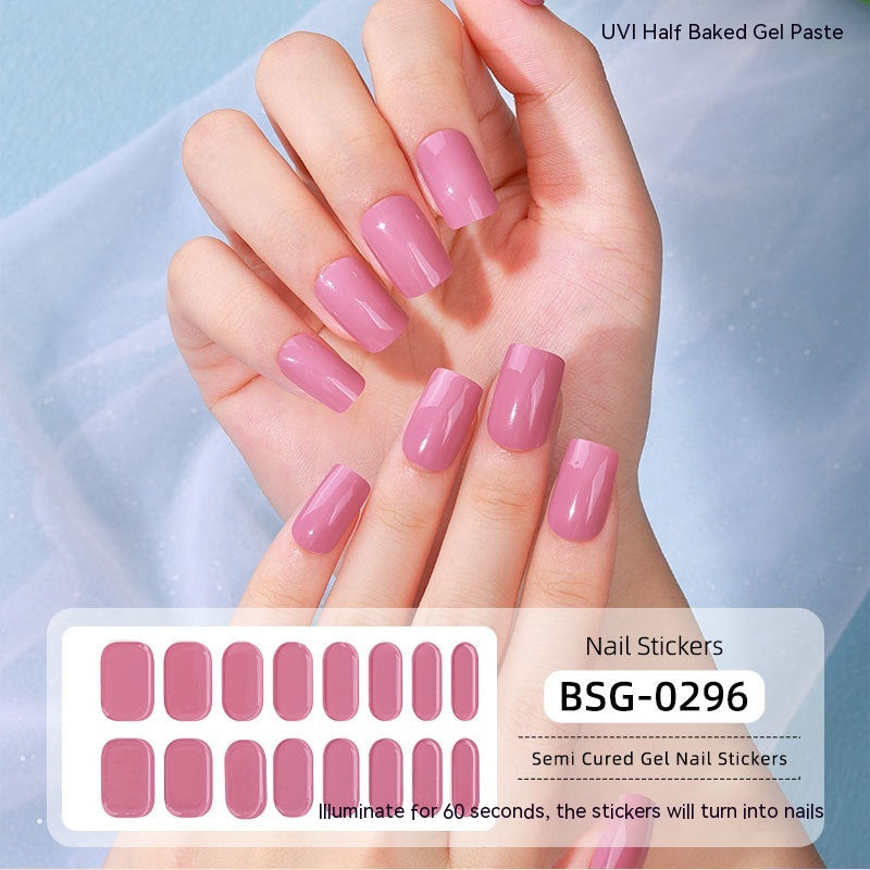 Women's Fashion Simple Semi-curing Gel Nail Sticker