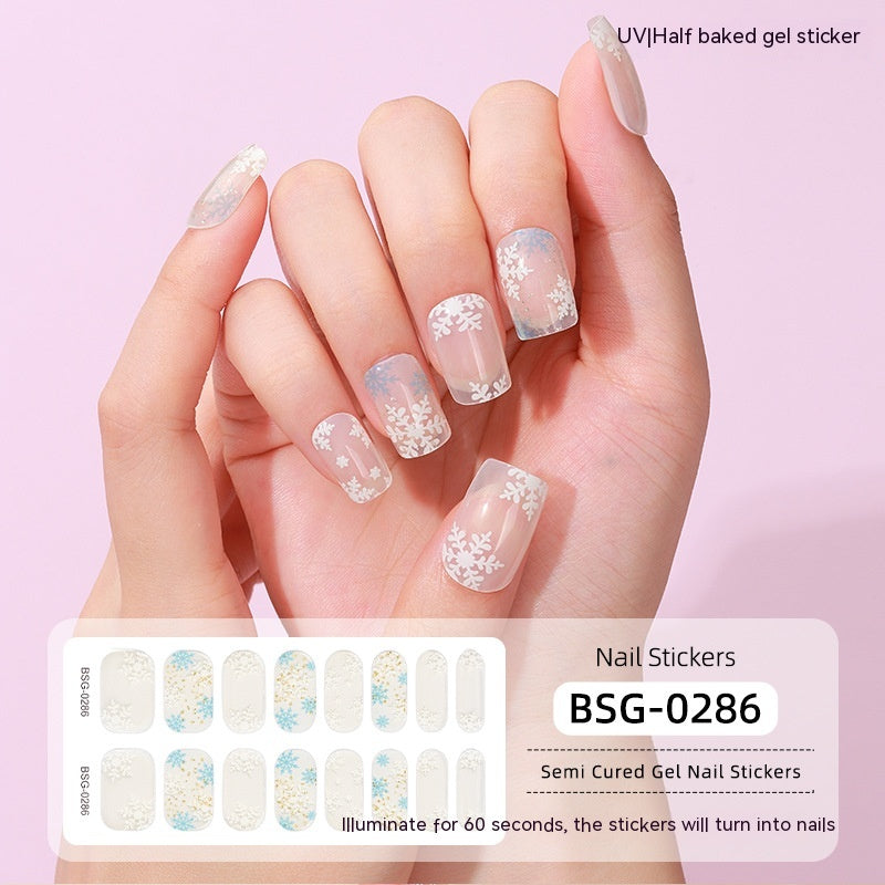 Women's Fashion Simple Semi-curing Gel Nail Sticker