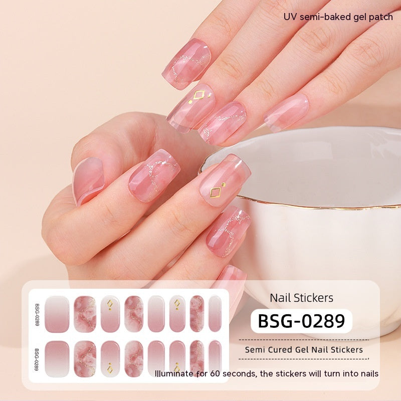 Women's Fashion Simple Semi-curing Gel Nail Sticker