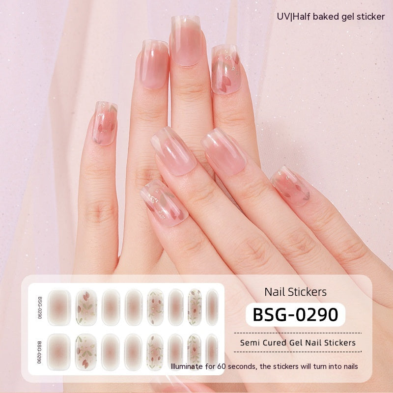 Women's Fashion Simple Semi-curing Gel Nail Sticker