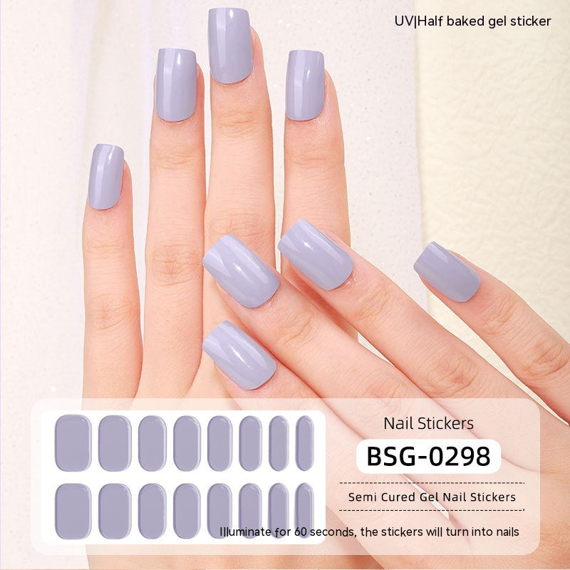 Women's Fashion Simple Semi-curing Gel Nail Sticker