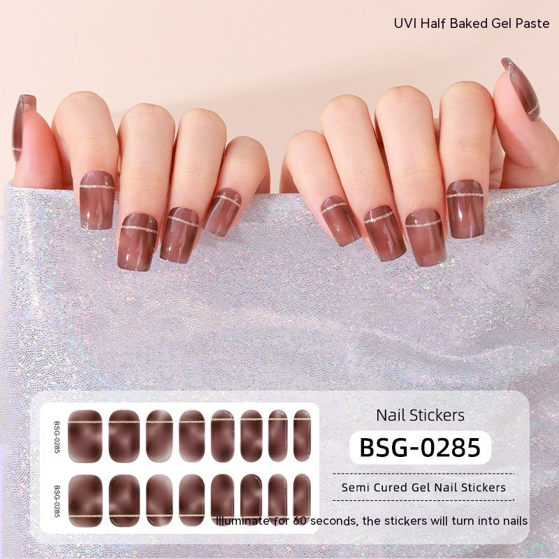 Women's Fashion Simple Semi-curing Gel Nail Sticker