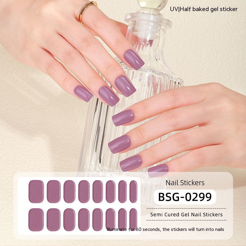 Women's Fashion Simple Semi-curing Gel Nail Sticker