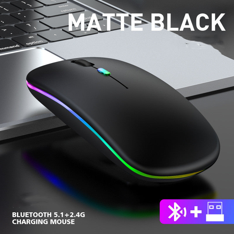 Ultra-thin Wireless Colorful Luminous Charging Mouse