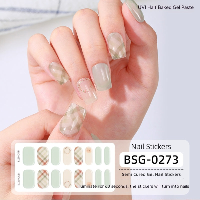 Women's Fashion Simple Semi-curing Gel Nail Sticker