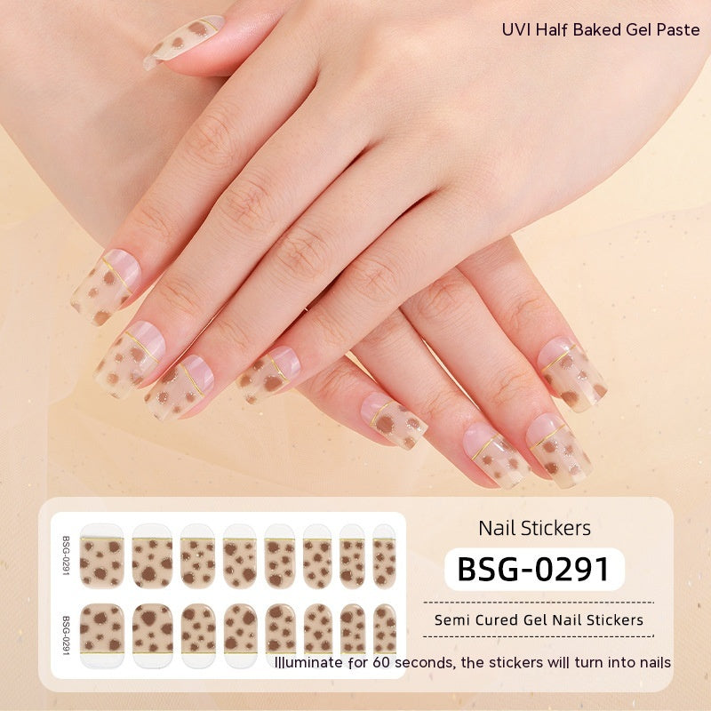 Women's Fashion Simple Semi-curing Gel Nail Sticker