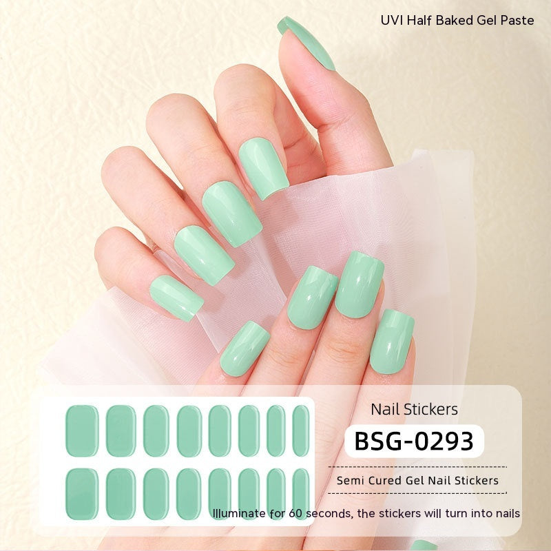 Women's Fashion Simple Semi-curing Gel Nail Sticker