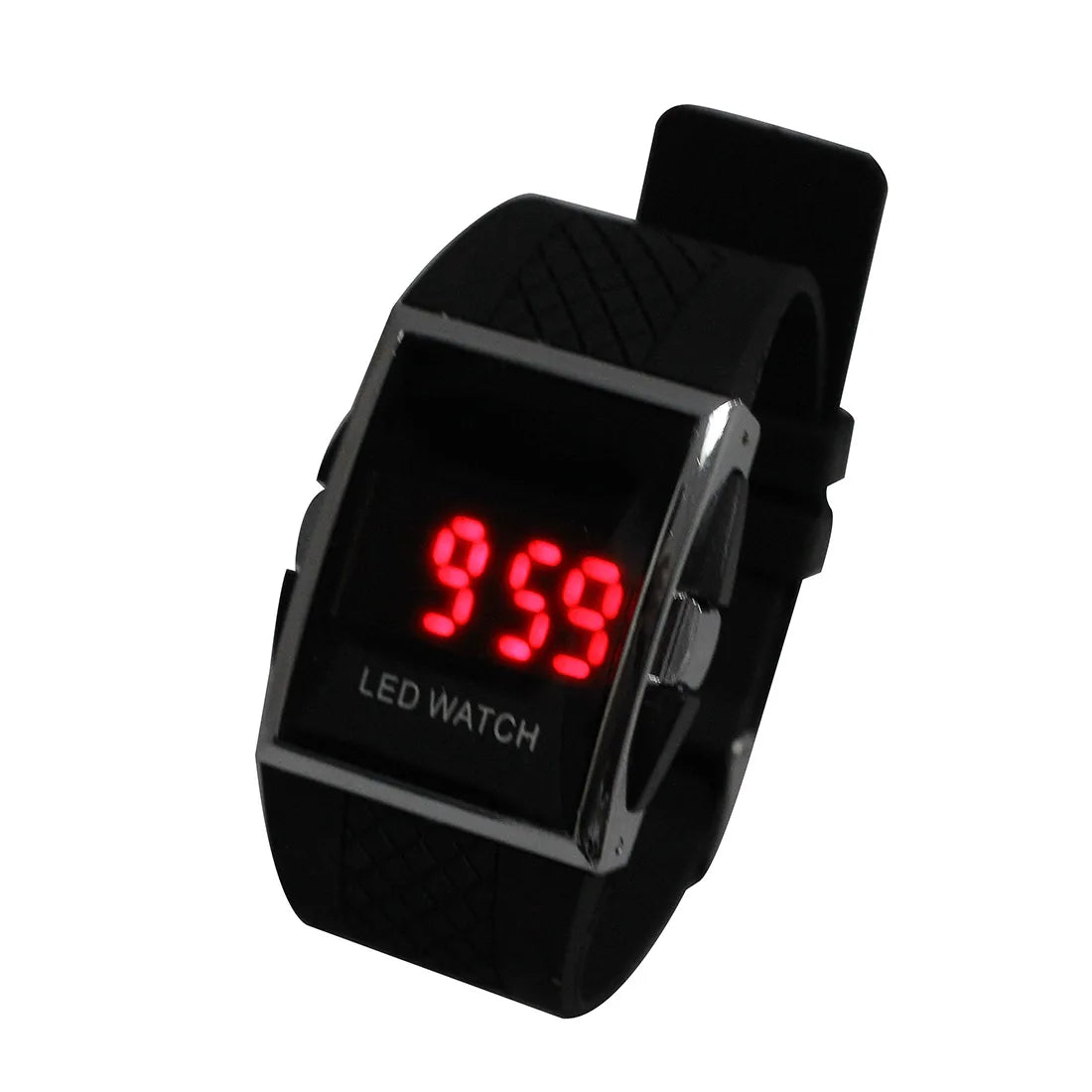 new led watch luxury fashion womens Digital Sport strap wristwatch for ladies dress watches clock-All Black