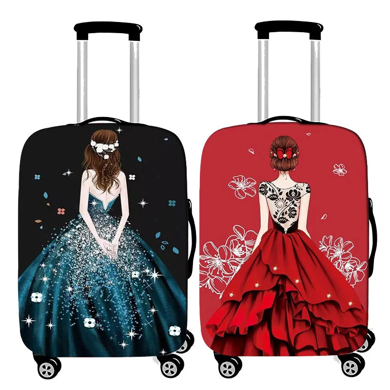 Thicken Elastic Luggage Cover Girl Dinner Dress Baggage Cover Suitable 18 To 32 Inch Suitcase Case Dust Cover Travel Accessories