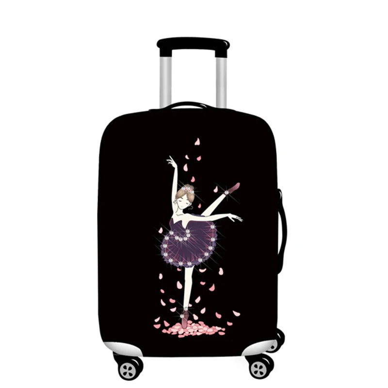 Girl Evening Dress Design Luggage Covers Thicken Elastic Baggage Cover 18 - 32 Inch Suitcase Case Dust Cover Travel Accessories