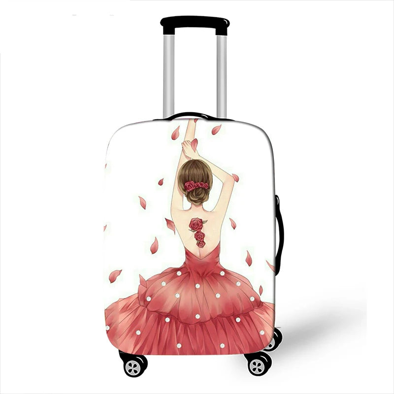 Thicken Elastic Luggage Cover Girl Dinner Dress Baggage Cover Suitable 18 To 32 Inch Suitcase Case Dust Cover Travel Accessories