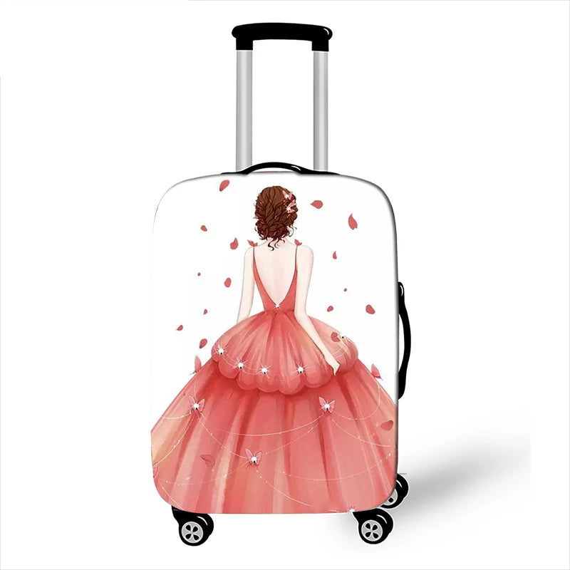 Thicken Elastic Luggage Cover Girl Dinner Dress Baggage Cover Suitable 18 To 32 Inch Suitcase Case Dust Cover Travel Accessories